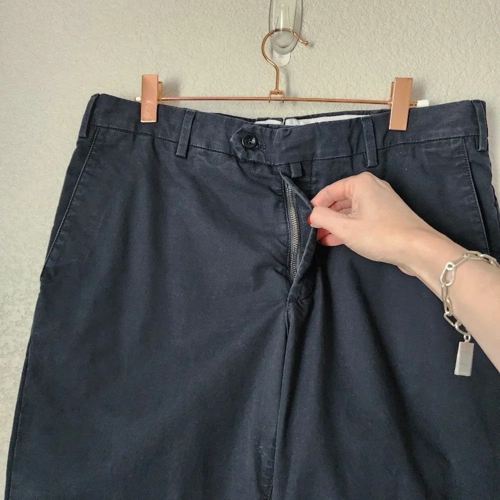 LORO PIANA Navy Cotton Chino‎ Pants Quiet Luxury Italy 50